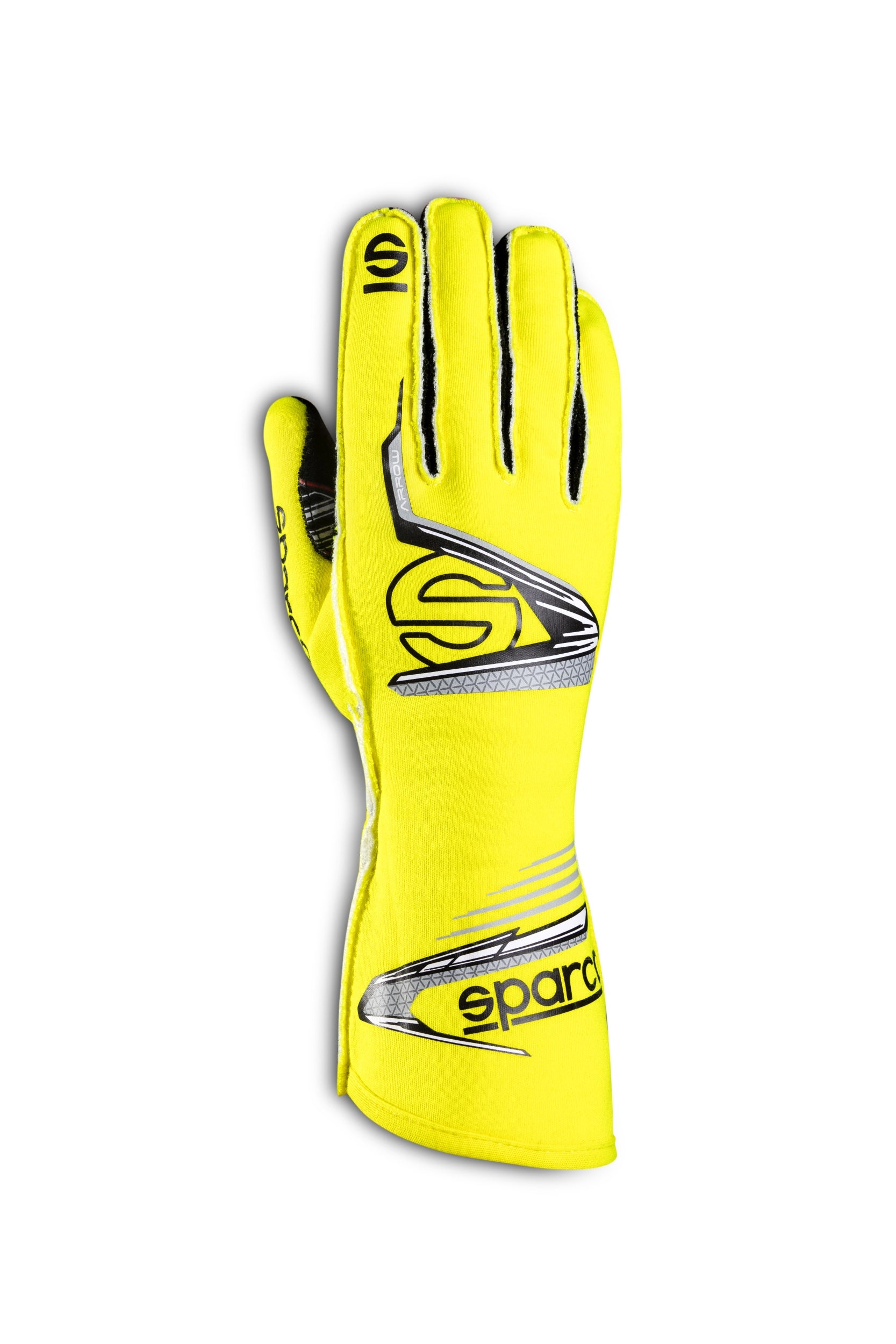 SPARCO 00131409GFNR ARROW Racing gloves, FIA 8856-2018, yellow/black, size 9 Photo-0