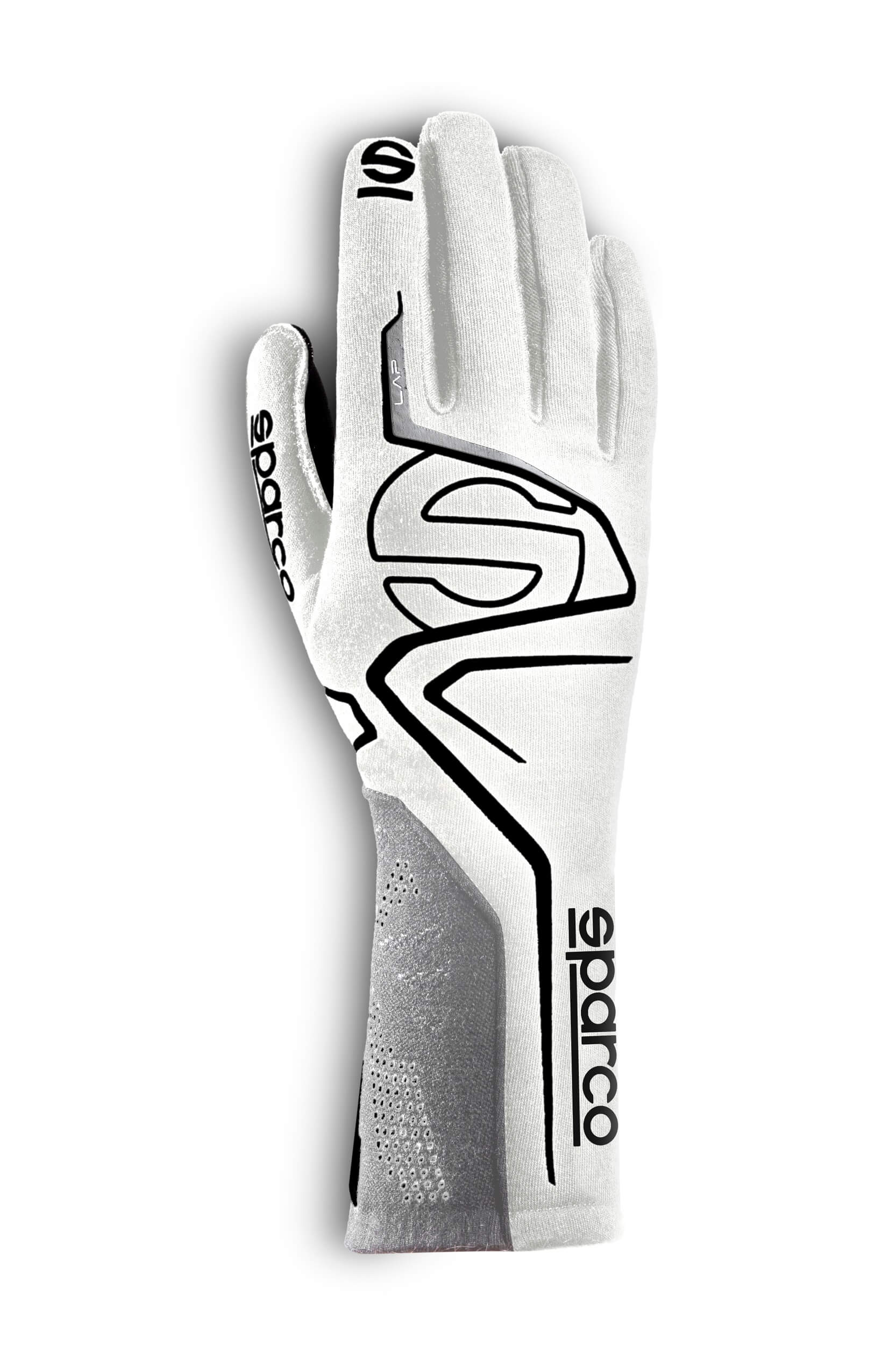 SPARCO 00131610BINR LAP Racing gloves, FIA 8856-2018, white/black, size 10 Photo-0