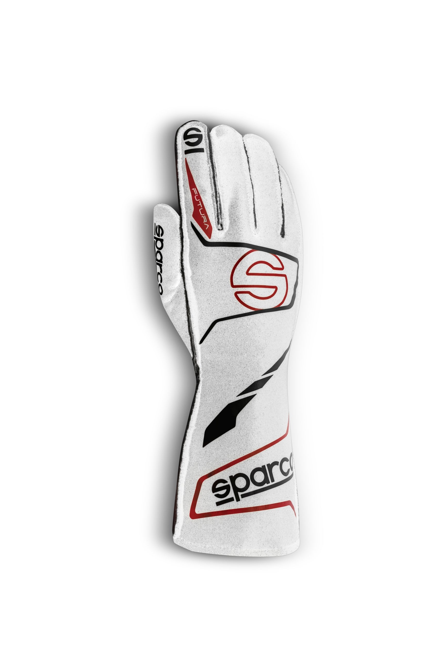 SPARCO 00136512BINR FUTURA Racing gloves, FIA 8856-2018, white/black, size 12 Photo-0