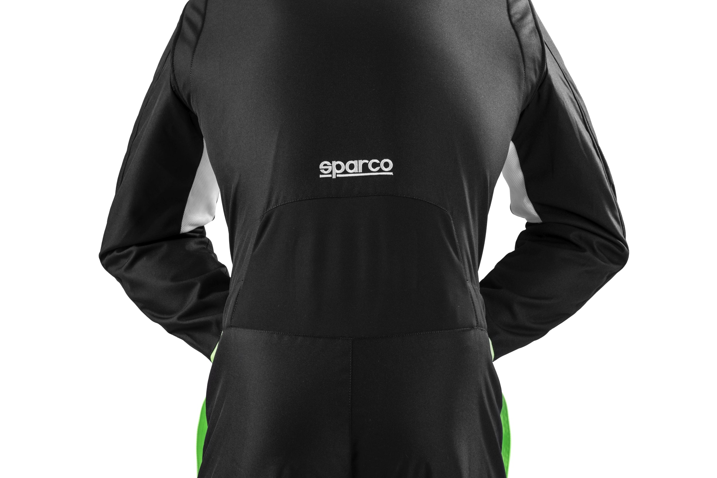 SPARCO 002342NRVF120 THUNDER YOUTH Kart suit, CIK, black/green, size 120 Photo-5