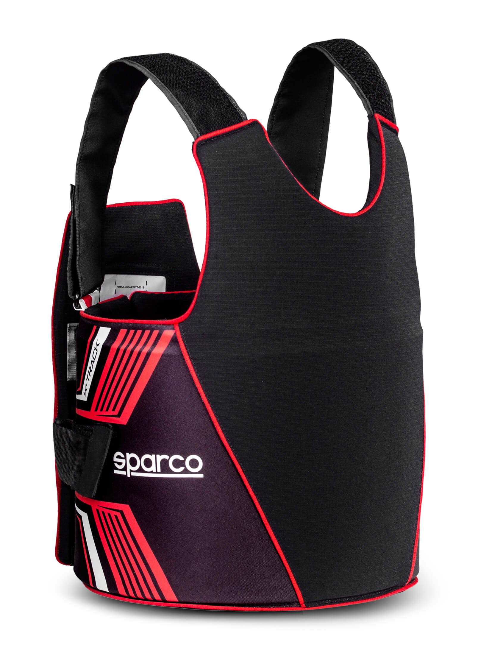 SPARCO 002406KNRRS0XXS K-TRACK Karting Rib Protector, FIA 8870-2018, black/red, size XXS Photo-2
