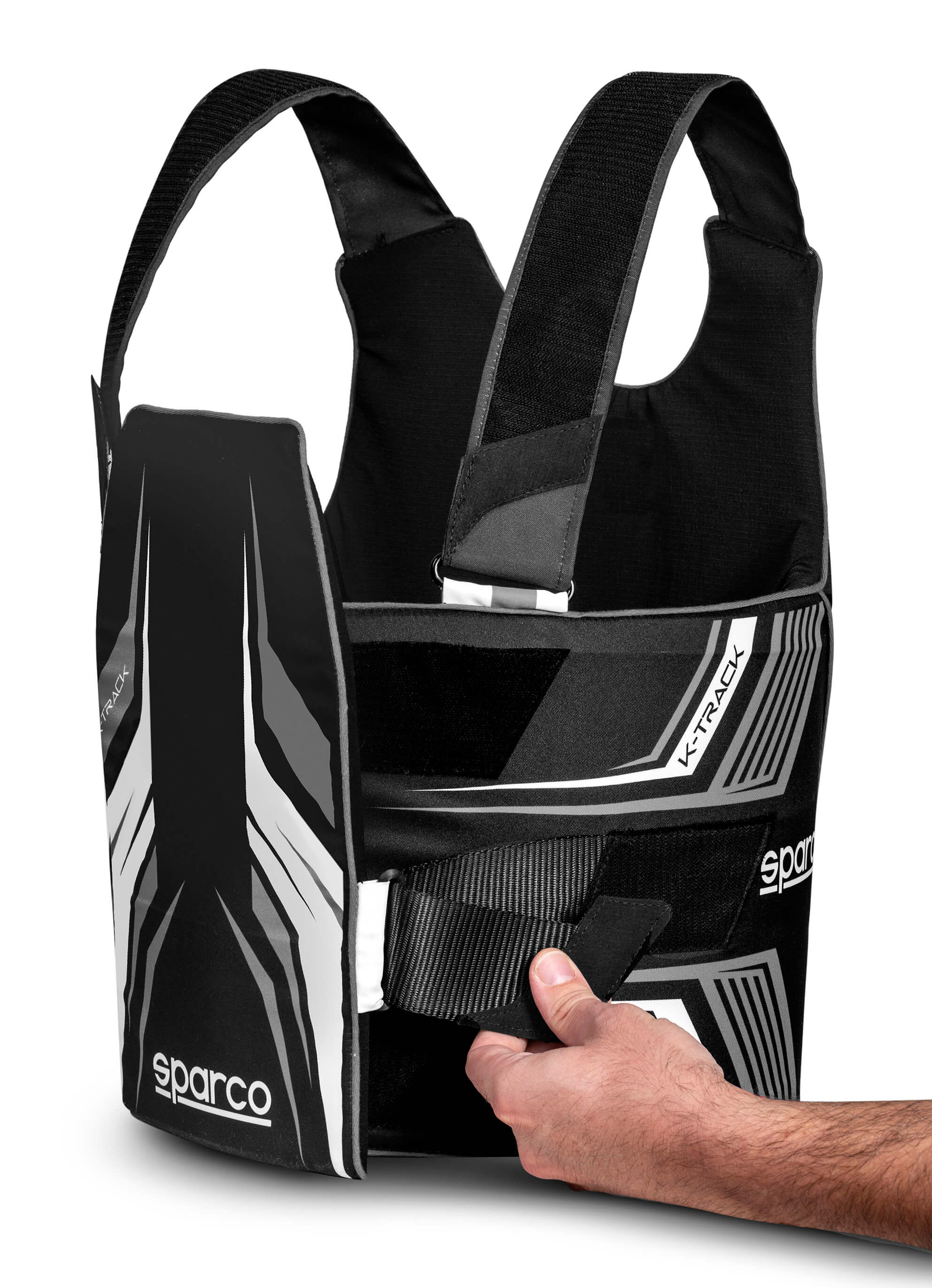 SPARCO 002406KNRBI3M K-TRACK Karting Rib Protector, FIA 8870-2018, black/white, size M Photo-4