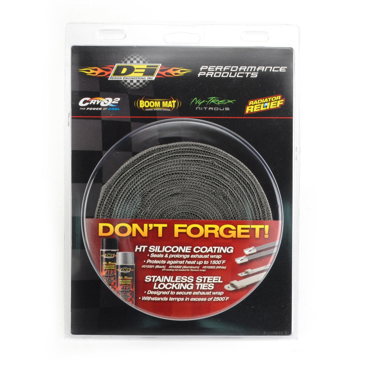 DEI 010058 Exhaust Wrap 1.5" x 30ft EXO Black Photo-0