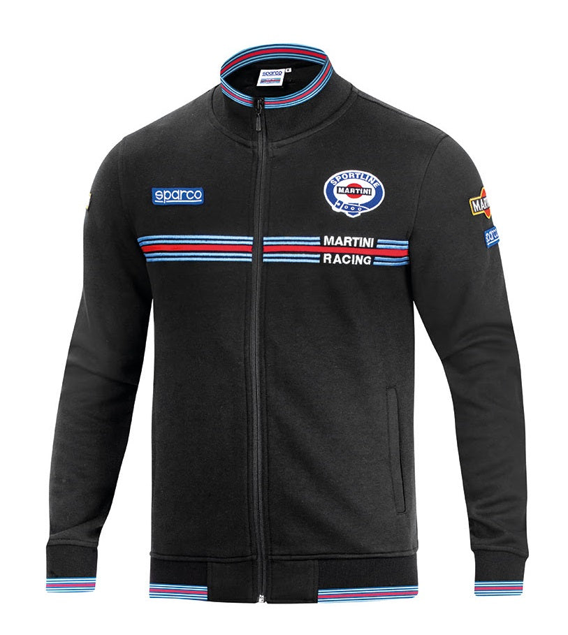 SPARCO 01278MRNR1S Sweatshirt FULL ZIP MARTINI RACING, black, size S Photo-0