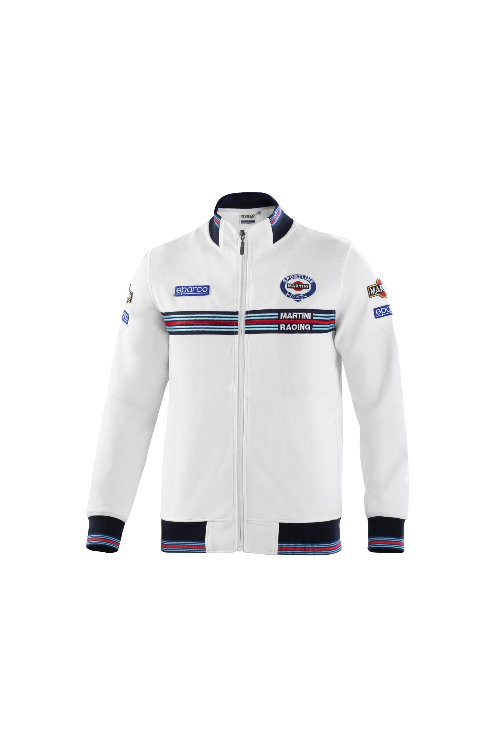 SPARCO 01278MRBI5XXL Sweatshirt FULL ZIP MARTINI RACING, white, size XXL Photo-0