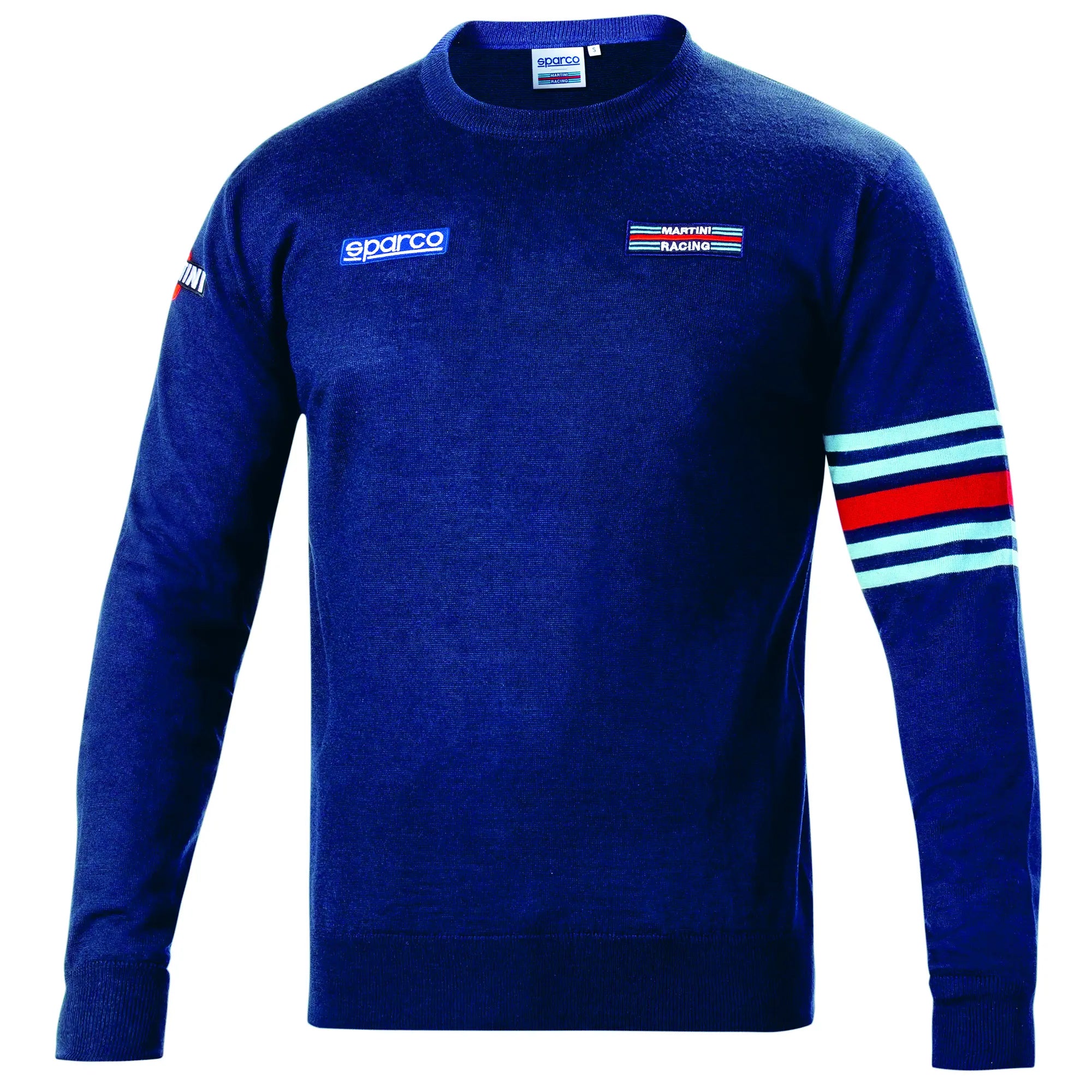 SPARCO 01338MRBM1S Wool CREWNECK SWEATSHIRT MARTINI RACING, navy blue, size S Photo-0