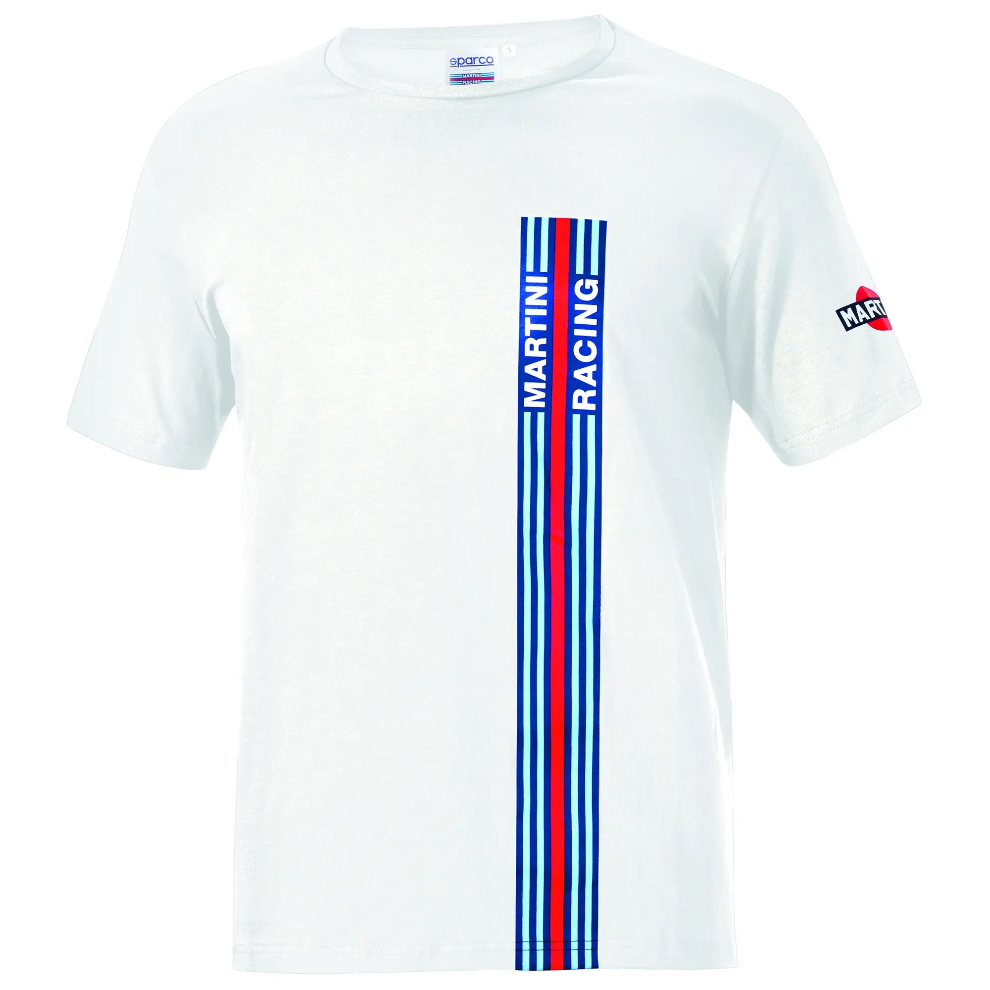 SPARCO 01339MRBI2M T-shirt BIG STRIPES MARTINI RACING, white, size M Photo-0