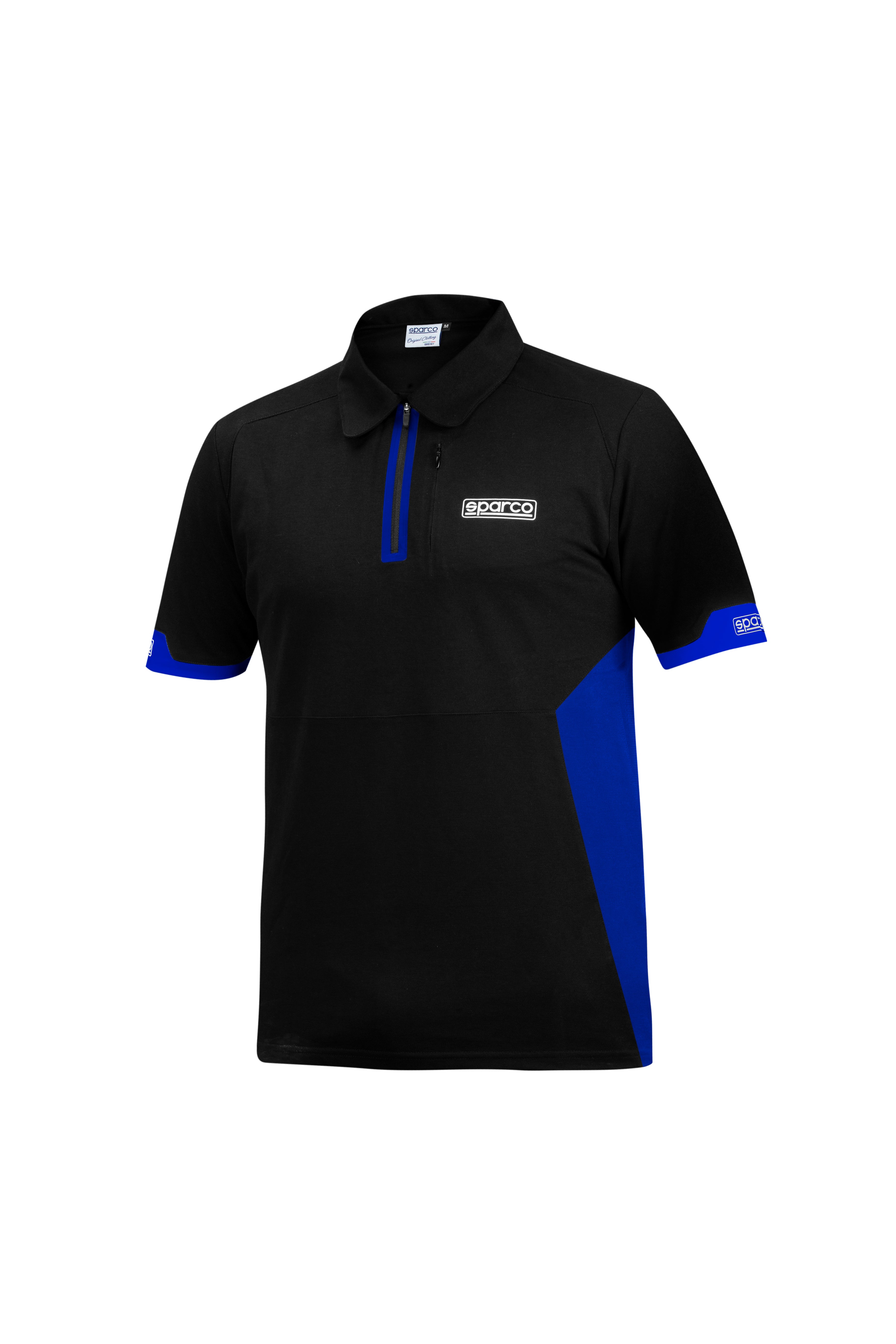 SPARCO 01367NRAZ0XS POLO ZIP, black/blue, size XS Photo-0