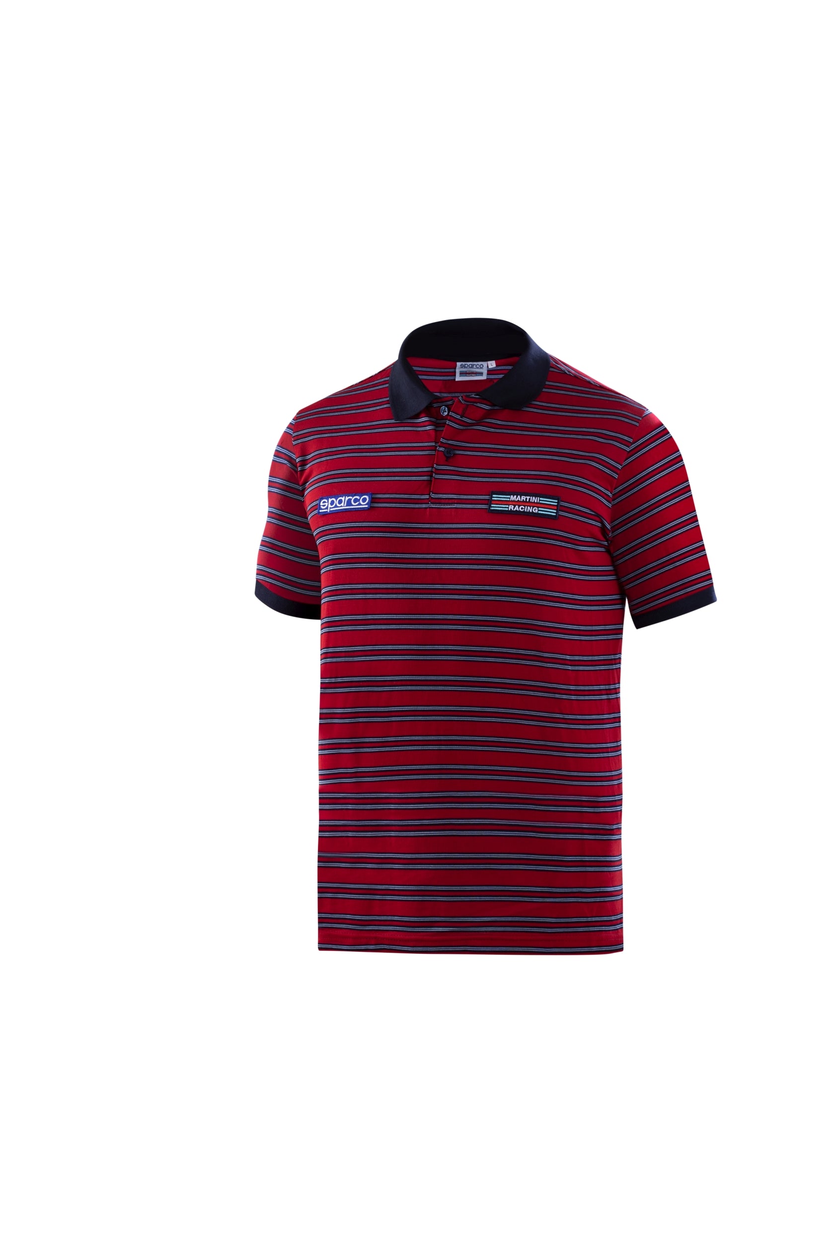 SPARCO 01396MRRS2M Polo MARTINI RACING Sportline Stripes, red, size M Photo-0