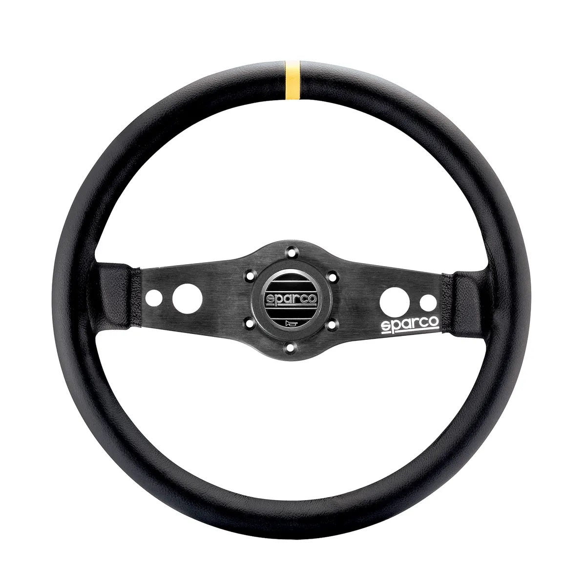 SPARCO 015R215FL R215 Steering wheel, leather, diameter 350 mm, rim 32/38 mm, flat Photo-0