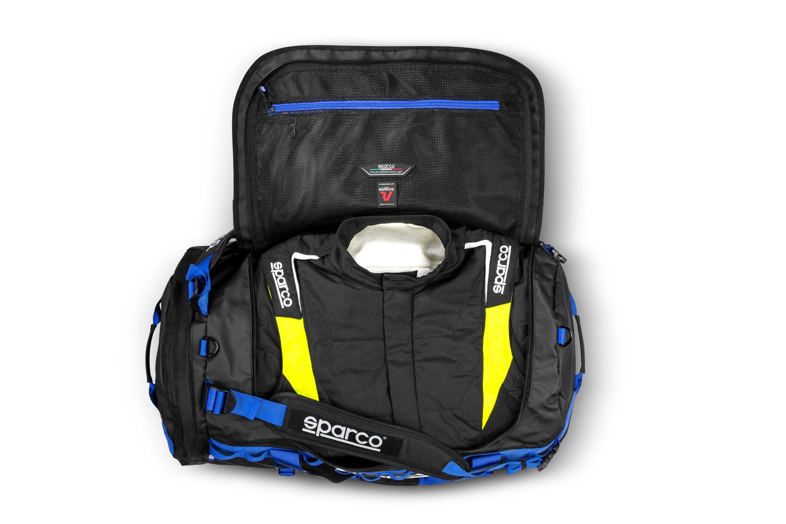 SPARCO 016442NRAZ DAKAR-L DUFFLE BAG, 70 x 40 x 40 cm, black/blue, size L Photo-2