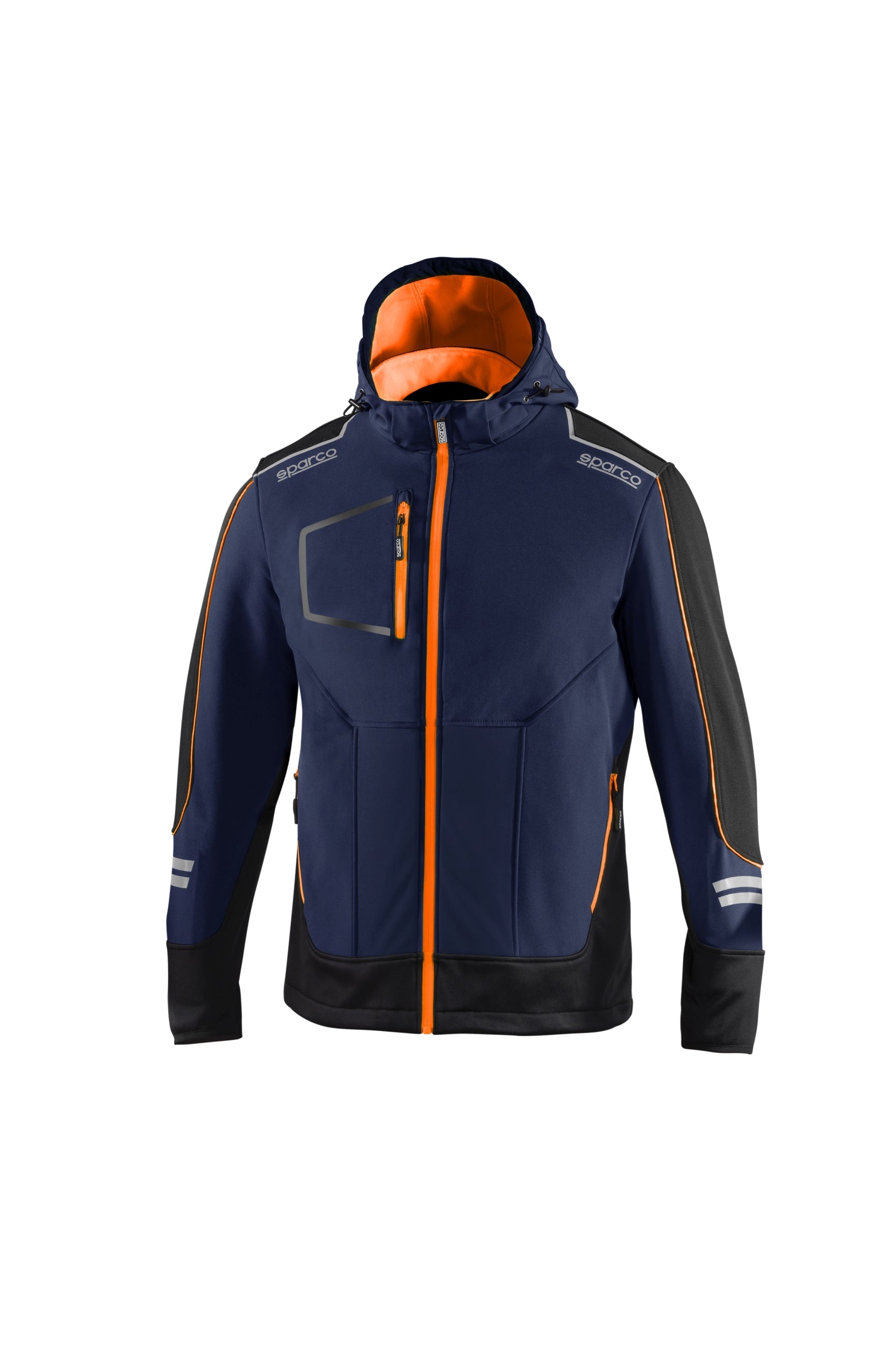 SPARCO 02412BMAF3L TECH Soft-shell, navy blue/fluo orange, size L Photo-0