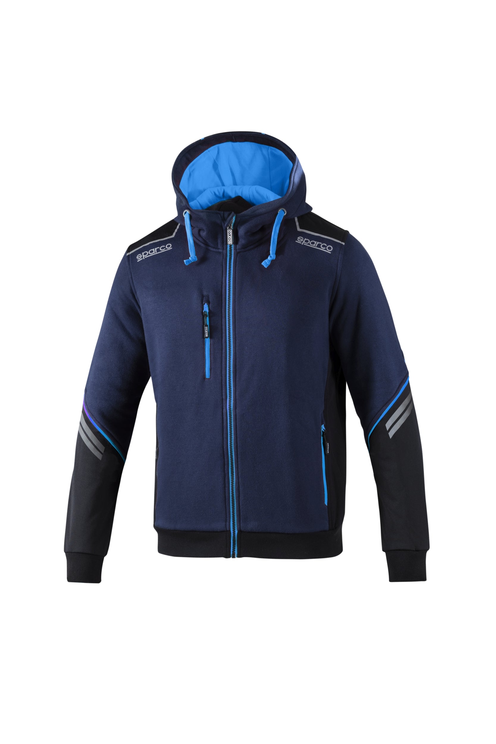 SPARCO 02414BMAZ5XXL TECH Hooded Full Zip, navy blue/blue, size XXL Photo-0