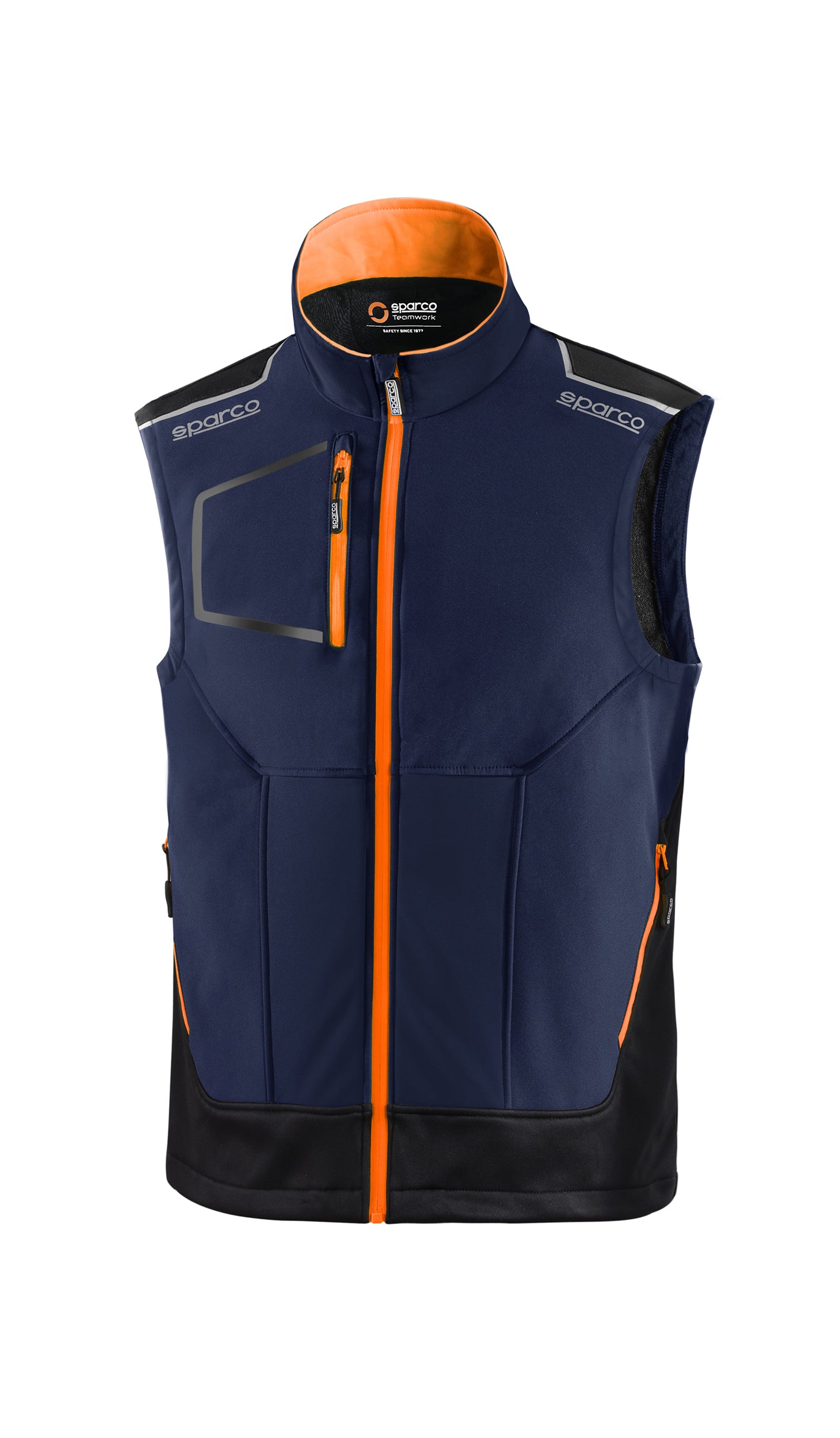 SPARCO 02419BMAF1S TECH Light Vest, navy blue/fluo orange, size S Photo-0