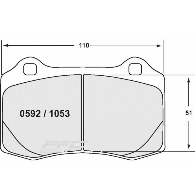 PFC 0592.84.15.44 Rear Brake Pads RACING 84 CMPD 15 mm for NISSAN Z GT4 Photo-0