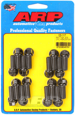 ARP 100-1117 Header Bolt & Stud Kit for Chevrolet Big Block. 0.875˝ UHL. 8740. hex Photo-0
