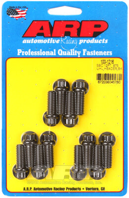 ARP 100-1216 Header Bolt & Stud Kit for CHEVROLET Small Block. 0.875? UHL. 8740. 12pt Photo-0