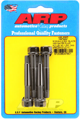 ARP 100-3207 Water Pump Pulley Stud Kit for 5/16-24 X 2.500˝. 8740. black oxide. hex (fits 1.250˝ fan spacer) Photo-0