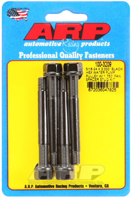 ARP 100-3209 Water Pump Pulley Stud Kit for 5/16-24 X 3.000?. 8740. black oxide. hex (fits 1.750? fan spacer) Photo-0