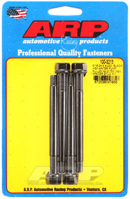ARP 100-3213 Water Pump Pulley Stud Kit for 5/16-24 X 4.000?. 8740. black oxide. hex (fits 2.750? fan spacer) Photo-0