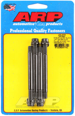 ARP 100-3227 Water Pump Pulley Stud Kit for 5/16-24 X 3.750?. 8740. black oxide. 12pt (fits 2.500? fan spacer) Photo-0
