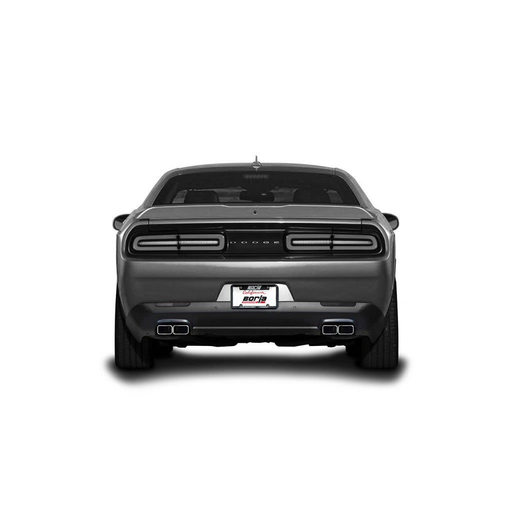 BORLA 140628 Cat Back Exhaust System, Challenger R / T V8-5.7L RWD, Tip №43, 2015-16, sound ATAK Photo-1