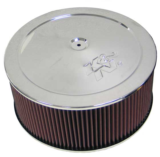 K&N 60-1310 Round Air Filter Assembly 5-1/8",14" X 5-3/4"H,1-1/4"DRP BSE Photo-0
