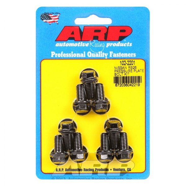 ARP 102-2201 Pressure Plate (Clutch Cover) Bolt Kit for NISSAN 2.6L RB26 Inline 6. hex Photo-0