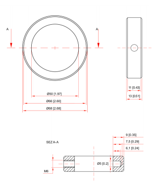 AiM LCL552170 Sensor Rear axle speed collar: 50 mm diameter Photo-1
