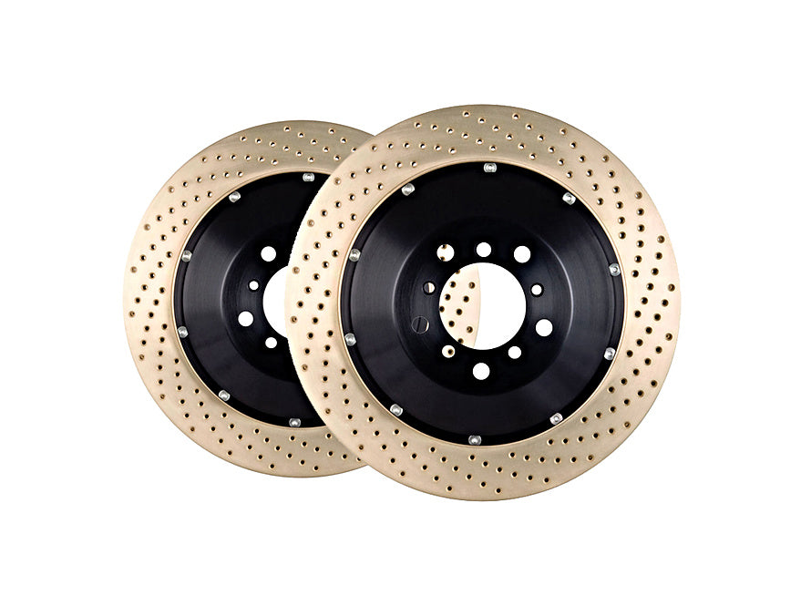 STOPTECH 81.646.9941 Front 2PC AeroRotor & Hat Pair Drilled Zinc Coated INFINITI/NISSAN 350Z/G35 2003-2008 Photo-0