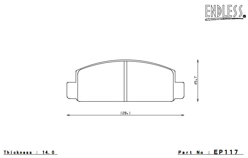 ENDLESS EP117SSY Front brake pads NISSAN GT-R R35 (09-12) Photo-0