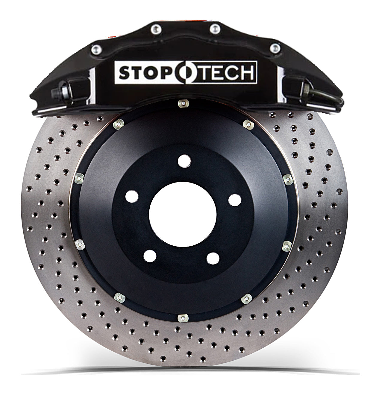 STOPTECH 83.857.6700.52 BBK 2PC ROTOR, FRONT DRILLED 355X32/ST60 BLACK TOYOTA SUPRA '93-98 Photo-0