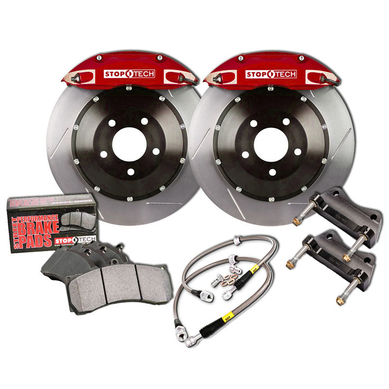 STOPTECH 83.895.4700.71 BBK 2PC ROTOR FRONT SLOTTED 355X32/ST40 RED VW GOLF MK7 GTI '15 Photo-0