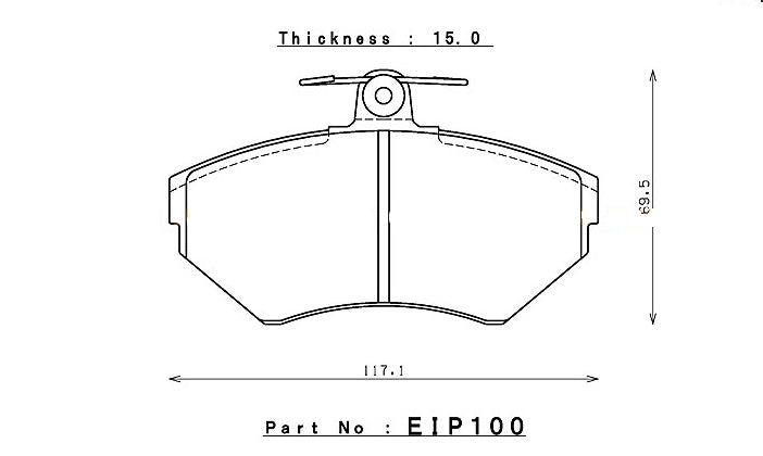 ENDLESS EIP100MX72 Brake pads AUDI A4 Photo-0