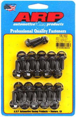 ARP 135-1802 Oil Pan Bolt Kit for Chevrolet Big Block 1-pc gasket w/ aluminum timing cover hex Photo-0