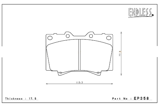 ENDLESS EP358N35S Front brake pads TOYOTA LANDCRUISER 100 HDJ101K/UZJ100W Photo-0