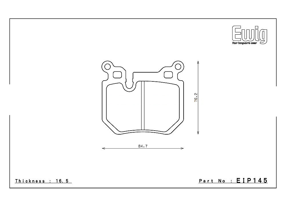 ENDLESS EIP145N35S Rear brake pads BMW E87/E90/E91 Photo-0