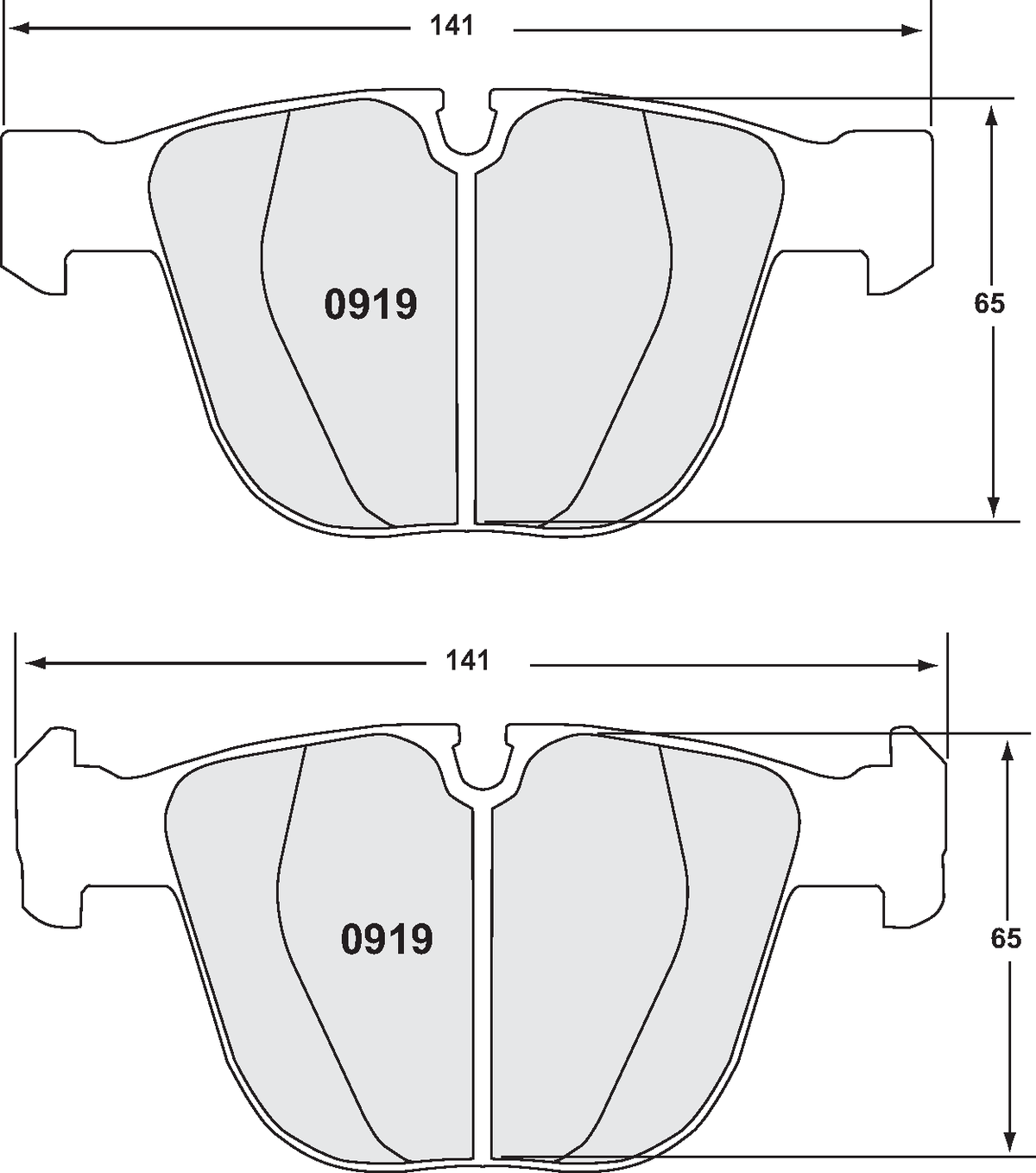 PFC 0919.10 Rear Brake Pads Z-RATED for BMW M3 E90 / E92 / E96 Photo-0