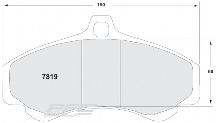 PFC 7819.08.19.44 Front brake pads RACE 08 CMPD 19mm PORSCHE 996 GT2/GT3 Mk2/997 GT3/Turbo Photo-0