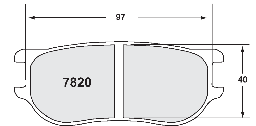PFC 7820.97.22.34 Brake pads RACE 97 CMPD 22MM ZR20 (40mm radial depth) Photo-0