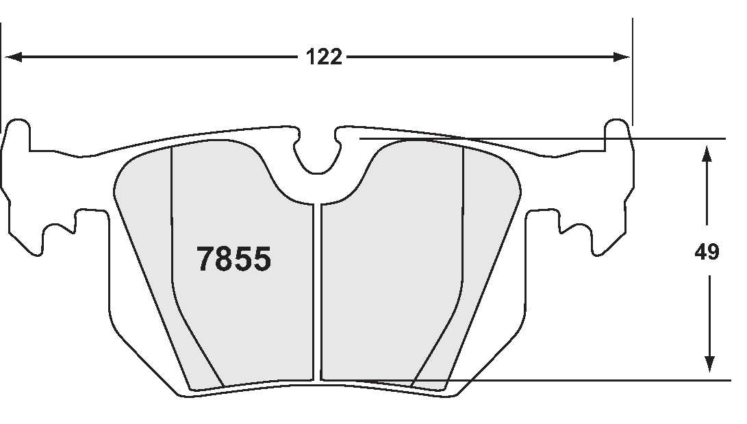 PFC 7855.01.16.44 Rear brake pads RACE 01 CMPD 16mm BMW M3 2000-06 E46 Photo-0