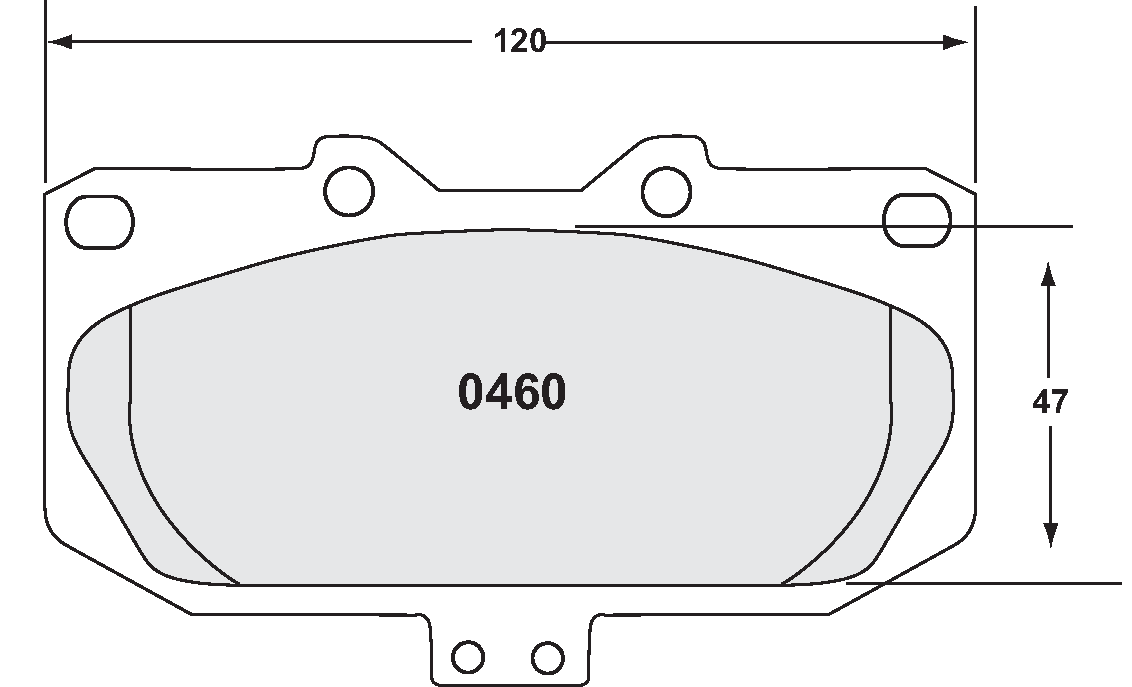 PFC 0460.93.14.04 Brake pads RACE 93 CMPD 14MM rear SUBARU Impreza WRX 1999-01 incl Gp.N Photo-0