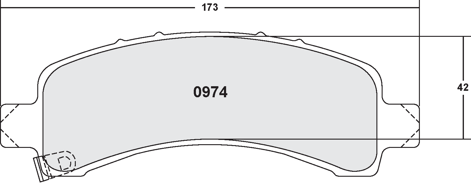 PFC 0974.12 Rear Brake Pads for CHEVROLET Suburban 1500 2003-2006 / CADILLAC Escalade 2003-2006 (Z-Rated Compound) Photo-0