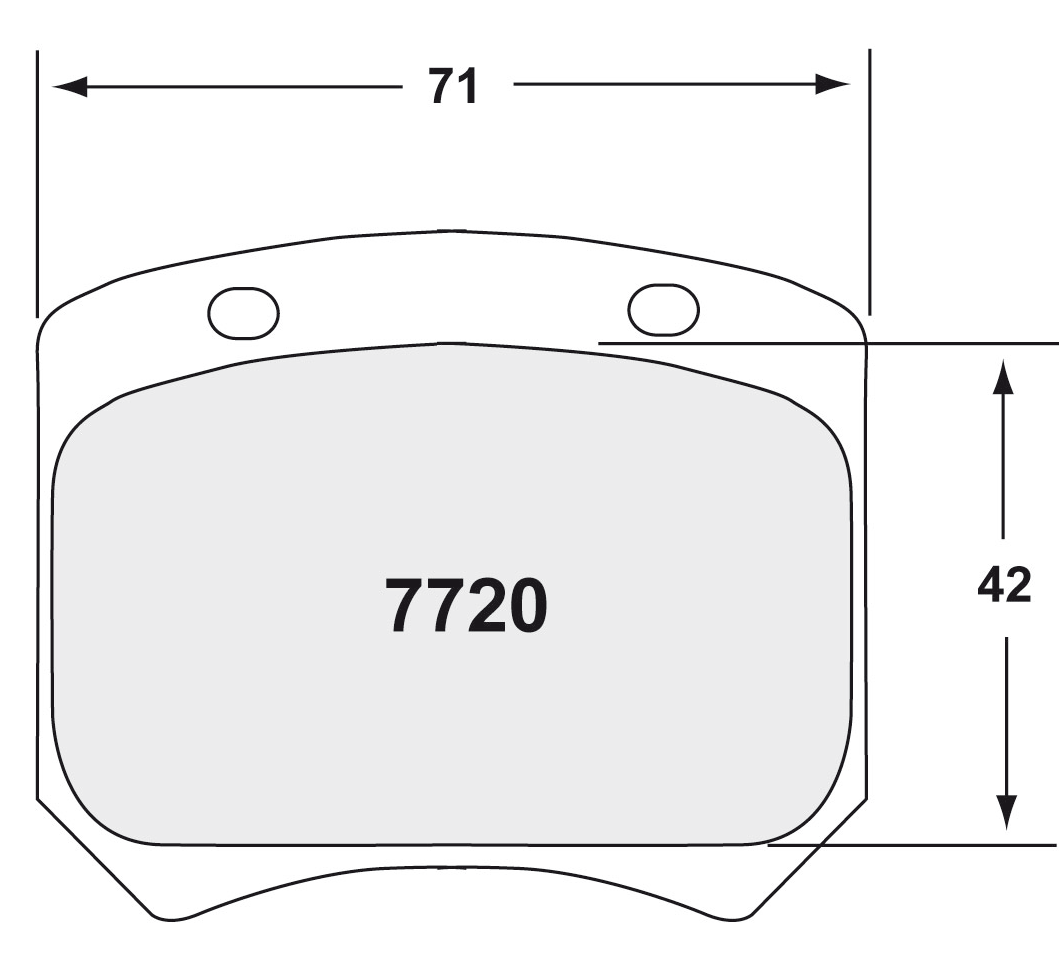 PFC 7720.11.15.44 Rear brake pads RACE 11 CMPD 15mm MINI 2-piston caliper /Morgan/TVR Photo-0