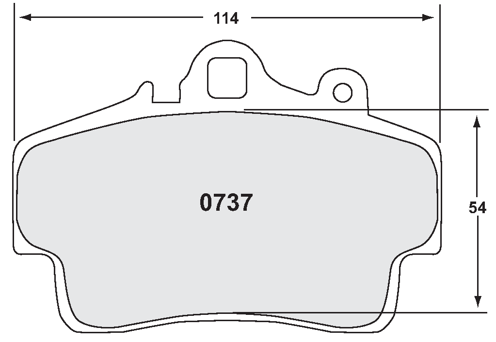 PFC 0737.08.16.44 Front Brake Pads for PORSCHE 987 Boxster / Cayman (08 Compound, 16 mm) Photo-0