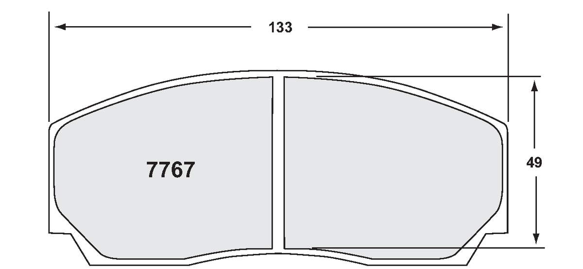 PFC 7767.01.21.44 Front brake pads 01 CMPD 21mm for D2 / K-sport 6-piston Photo-0