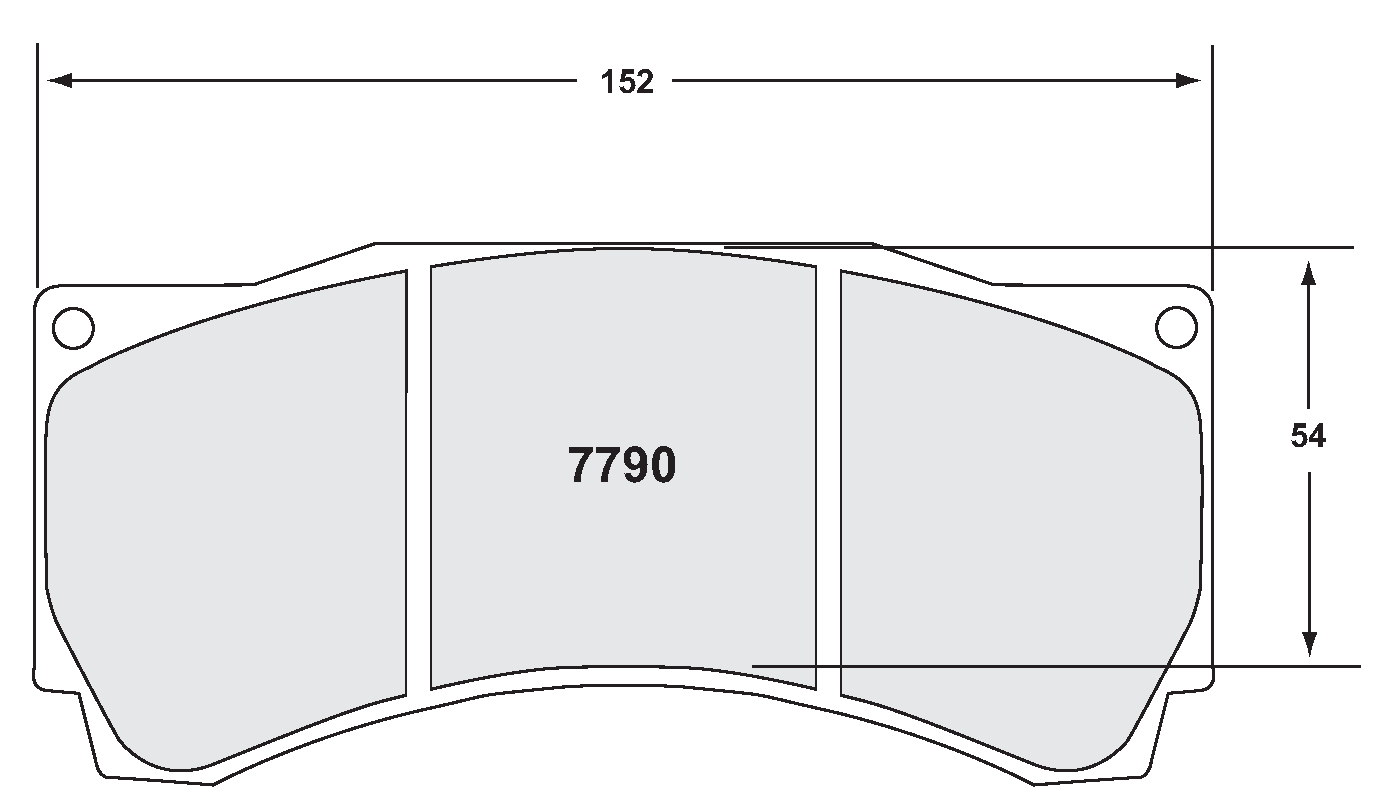 PFC 7790.11.25.44 Front brake pads RACE 11 CMPD 25mm BMW M3 GT4 (AP Racing CP9660) Photo-0