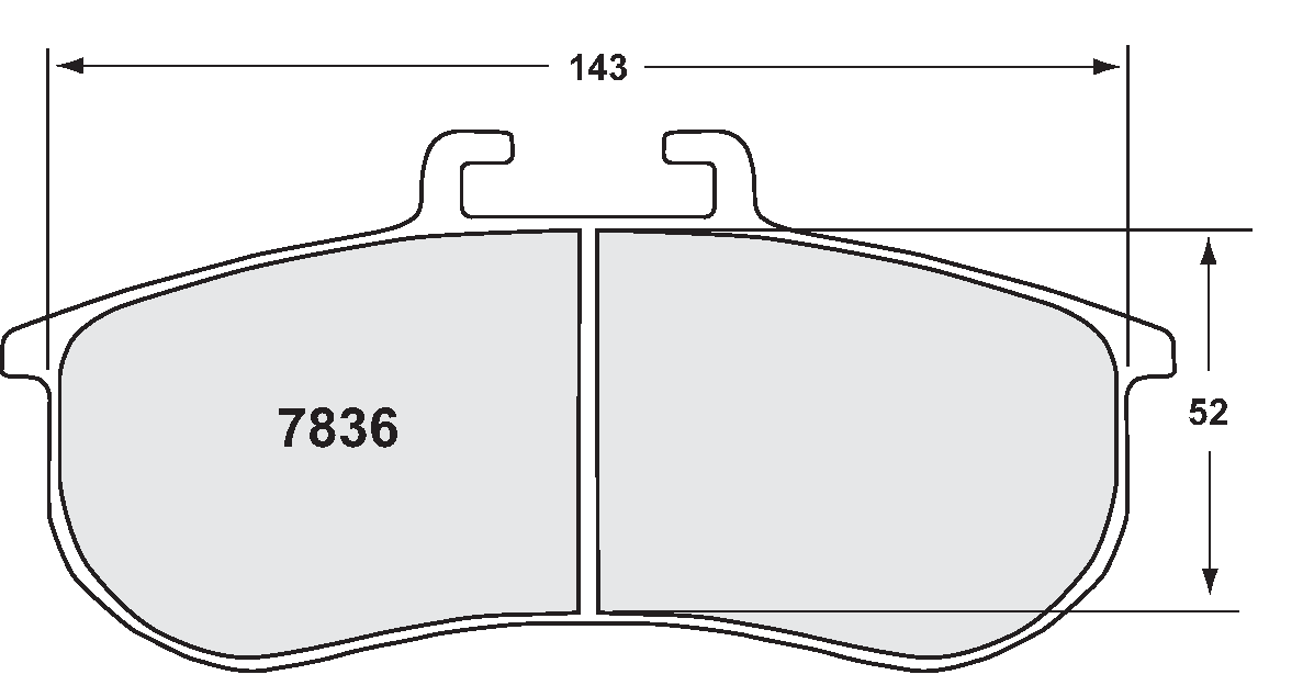 PFC 7836.13.28.44 Brake pads RACE 13 CMPD 28mm ZR27 & ZR54 PORSCHE 996 GT2/996 GT3RS Photo-0
