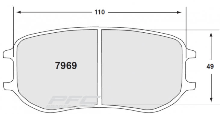 PFC 7969.13.26.44 Rear brake pads 13 CMPD 26mm PORSCHE Cayman GT4 Clubsport GT4CS / 991 Cup ZR68 caliper Photo-0 