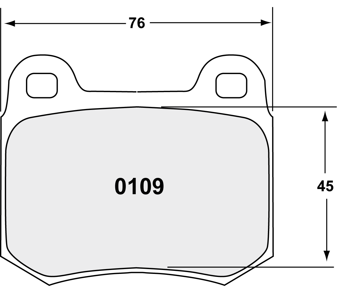PFC 0109.11.16.44 Rear Brake Pads for SUBARU STI / MITSUBISHI EVO 5-9 / NISSAN 350Z (11 Compound, 16mm) Photo-0